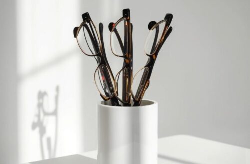 ペンたてにいれた老眼鏡