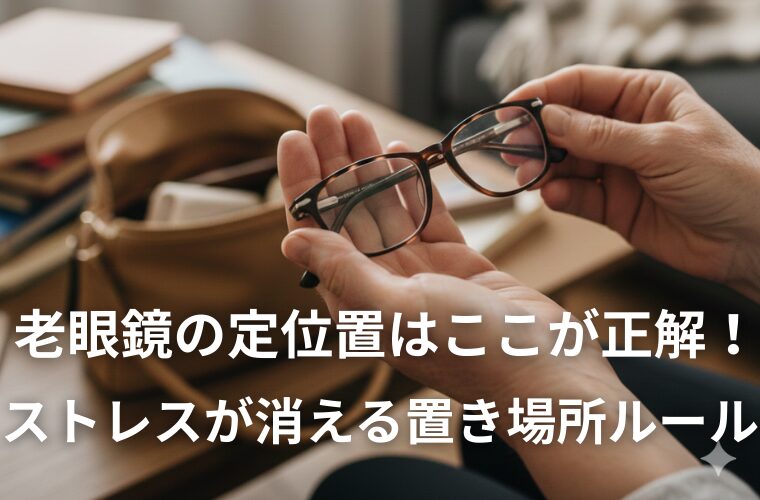 老眼鏡の定位置はここが正解！ストレスが消える置き場所ルール